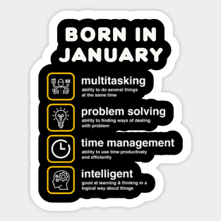 Born in January Sticker